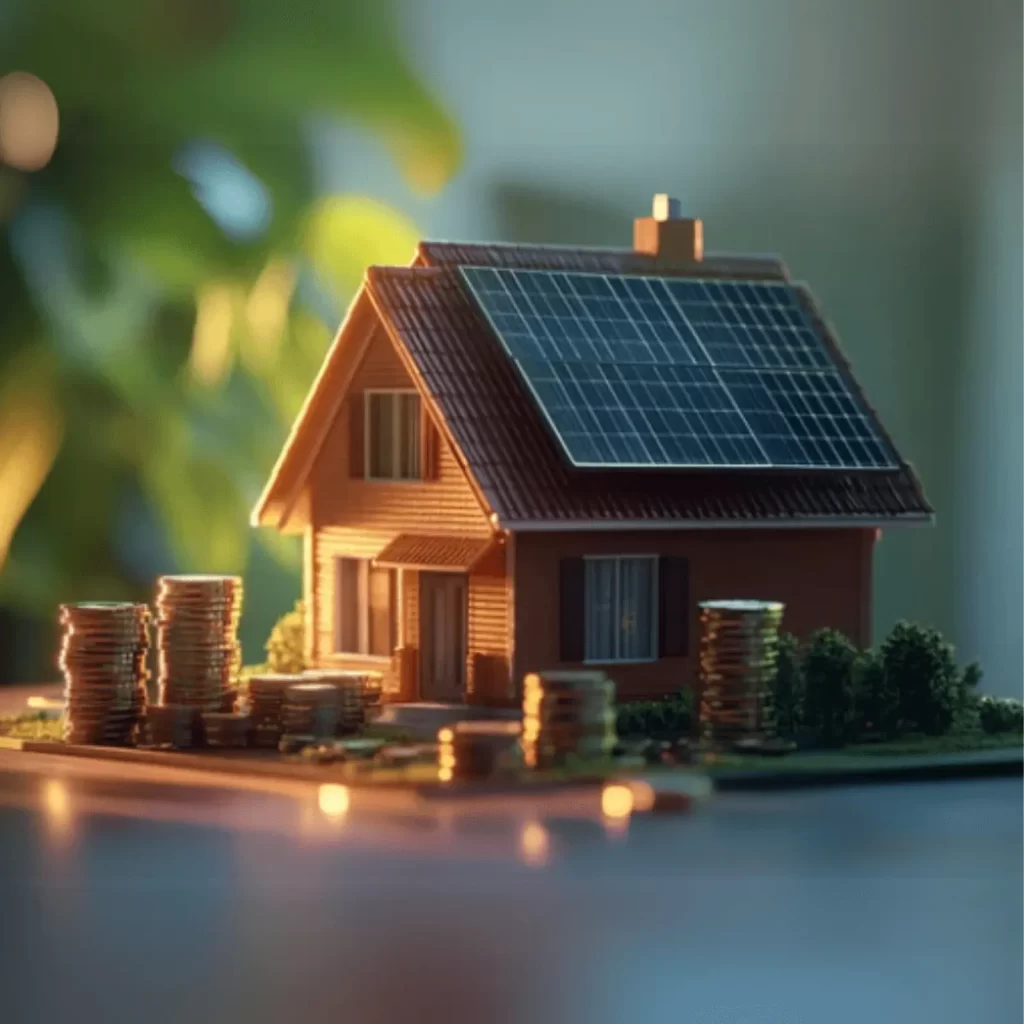 a house with a solar panel on it