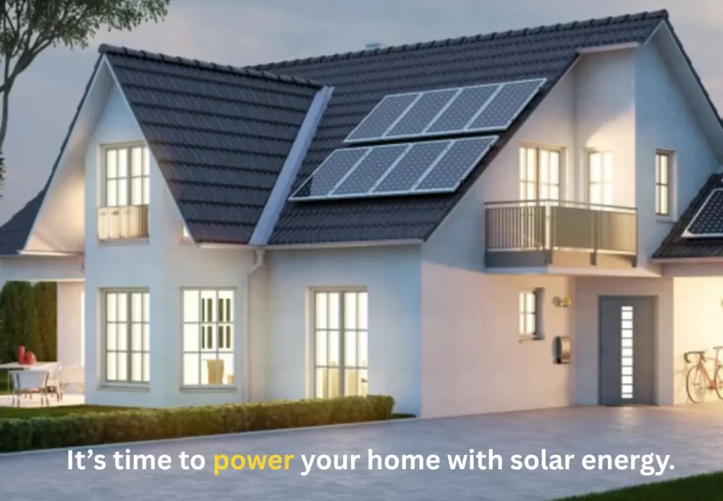 House powered by solar panels